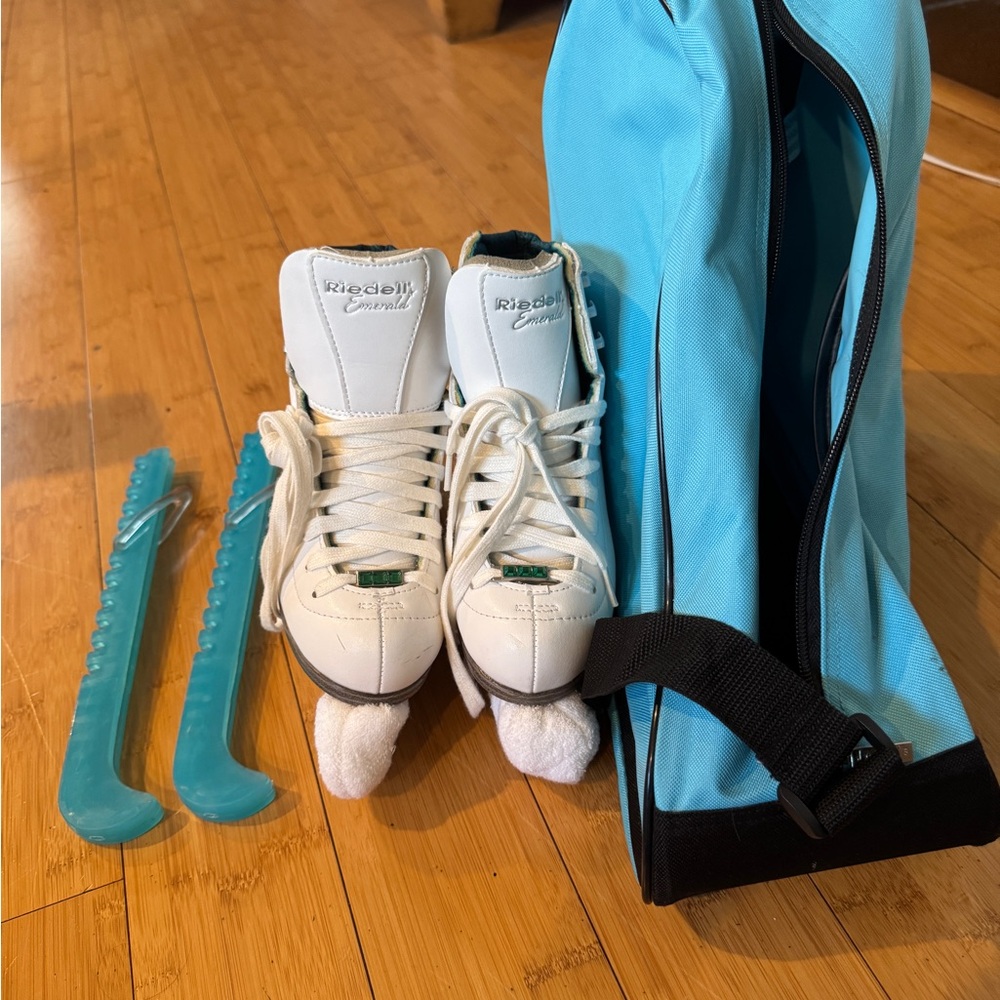 Girls White Ice Skates